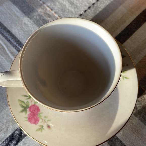 Tientsin Porcelain tea cup and plate set vintage pink rose - Picture 6 of 6